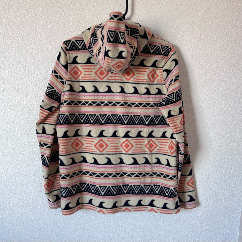 O'Neill Cream and Black Patterned Quarter Zip-Up women’s Small Hoodie Sweater - Picture 2 of 10